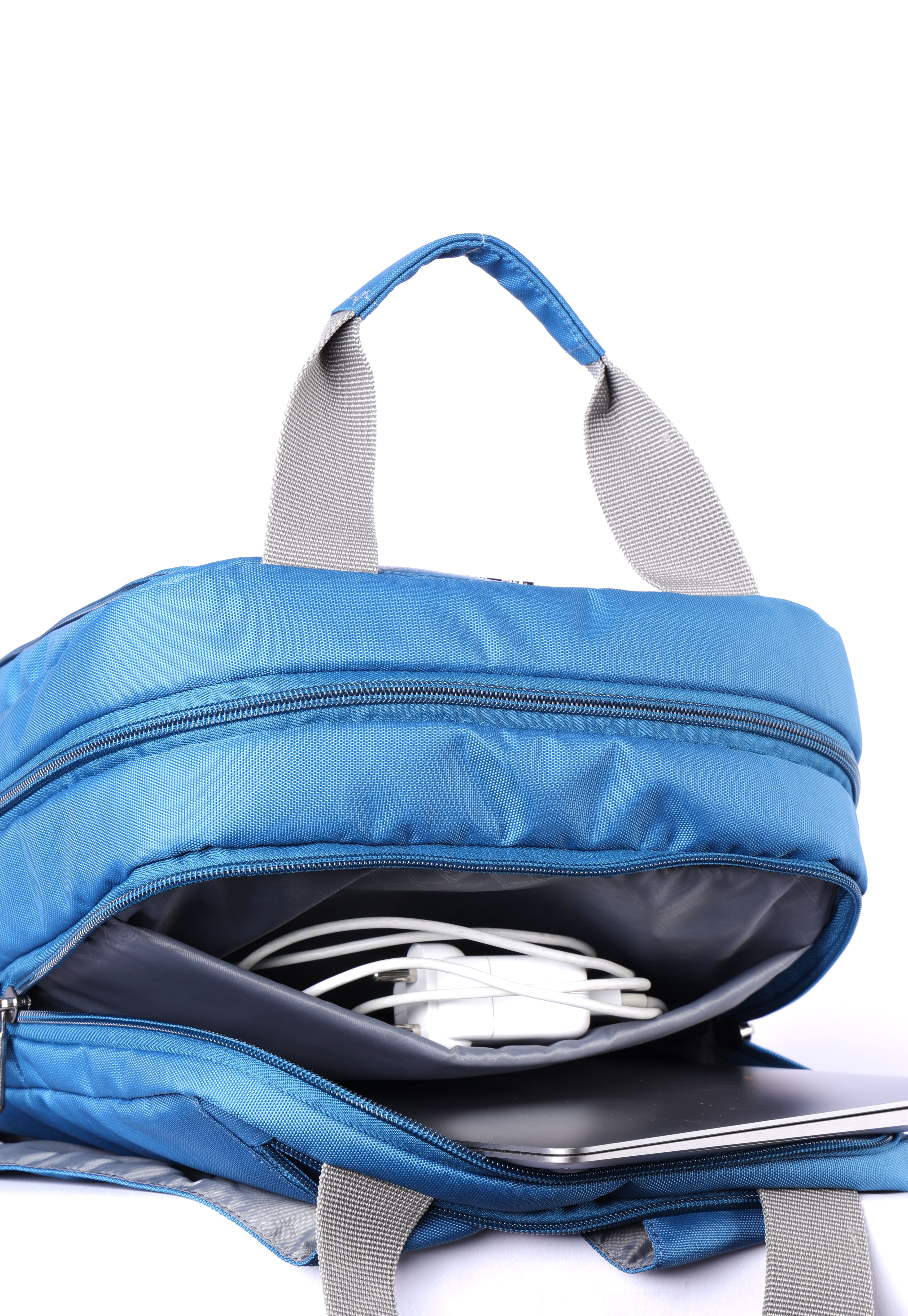 Large black convertible backpack for men suitable for office use with multiple compartments