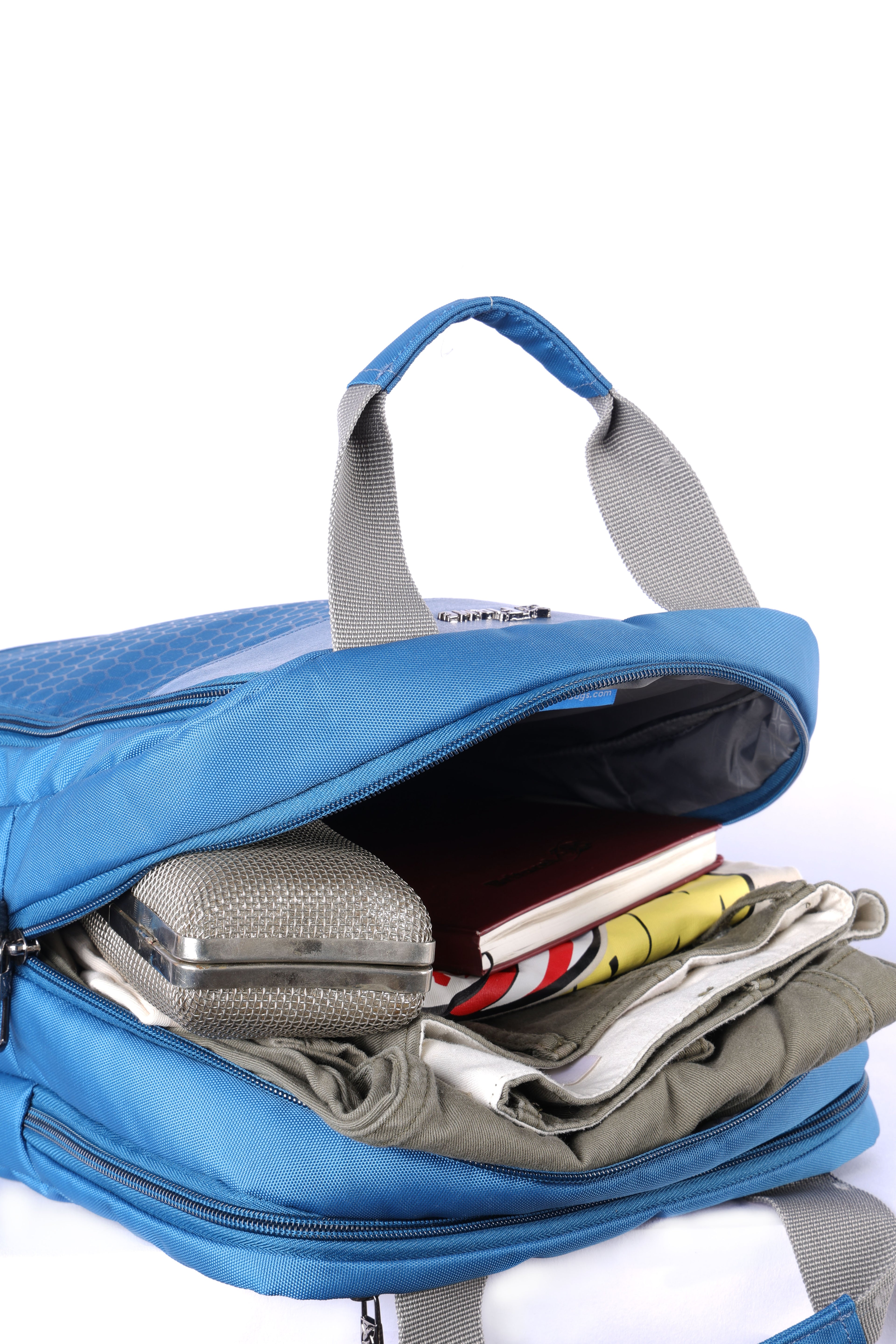 Large black convertible backpack with multiple compartments for office use.